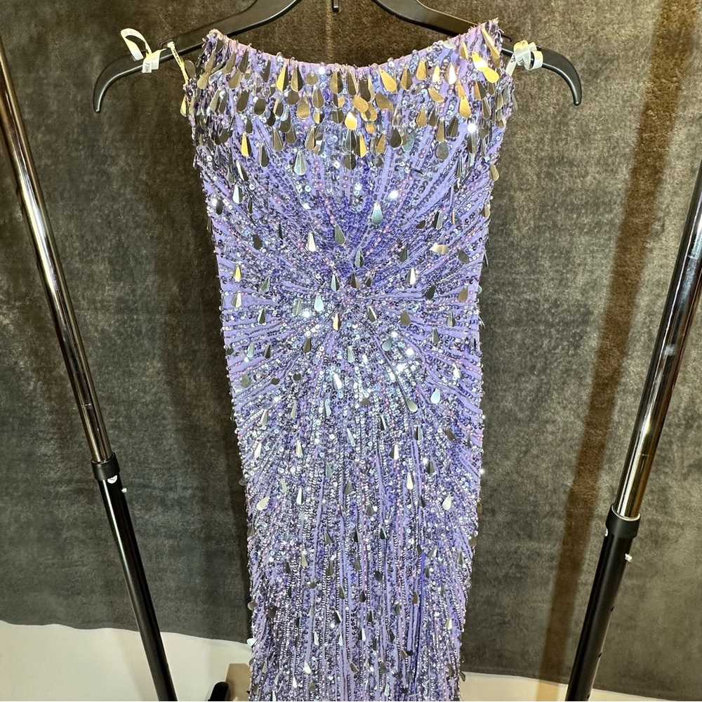 Sherri Hill 56011 Lilac Gown - Picture 5 of 8